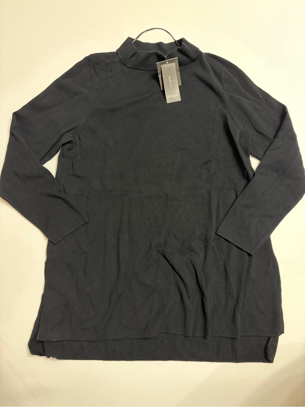 Alfani Black Longline Turtleneck Sweater NWT SZ XL comfy cozy classic fall